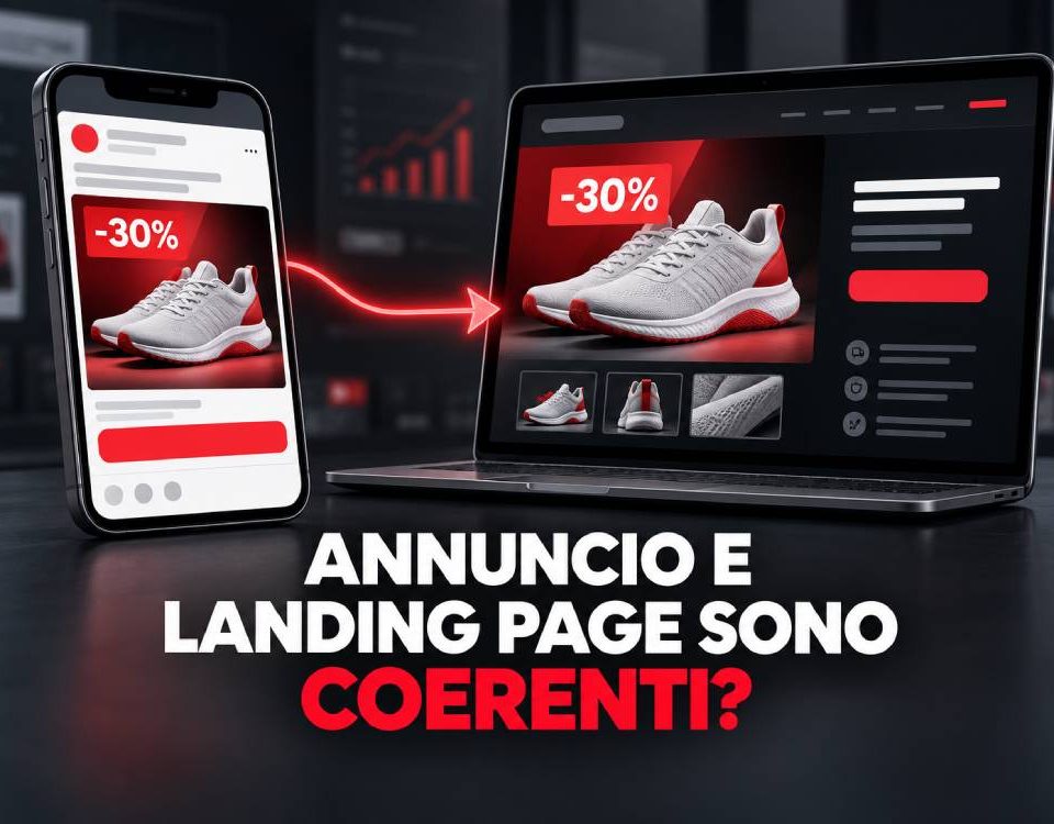 annuncio coerente con la alnfing page
